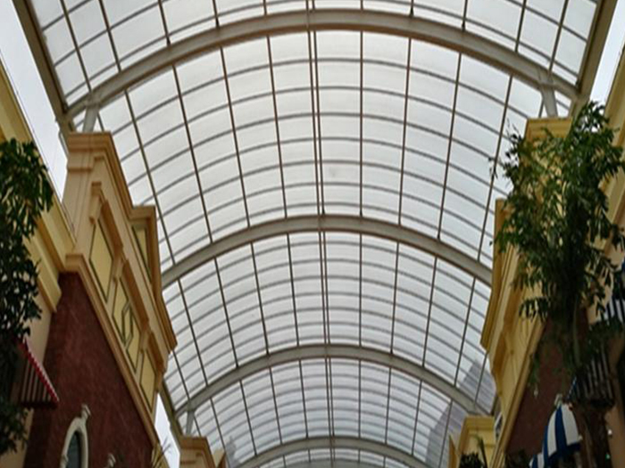 江北屋面网架顶棚吊装方案